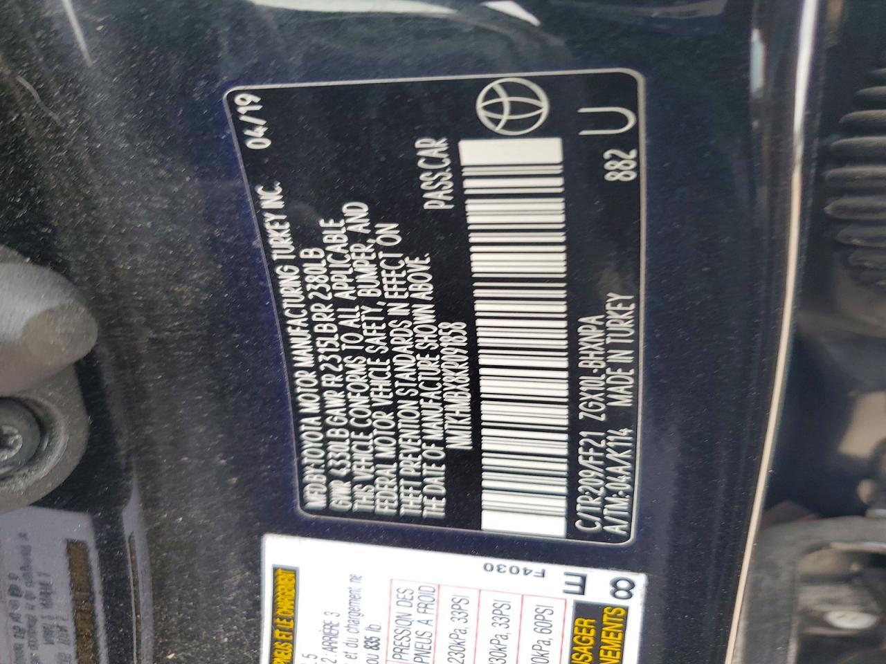 2019 Toyota C-hr xle