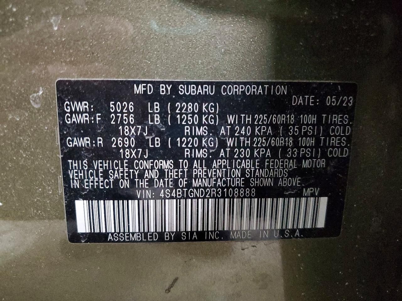 2024 Subaru Outback Limited xt