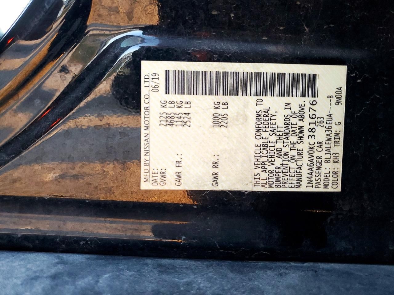 2019 Nissan Maxima s