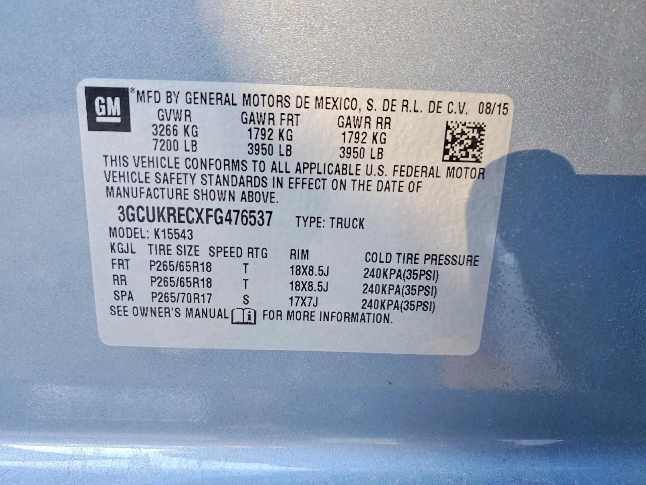 2015 Chevrolet Silverado K1500 lt