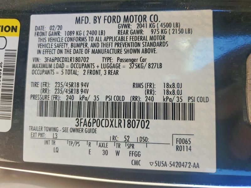 2020 Ford Fusion sel