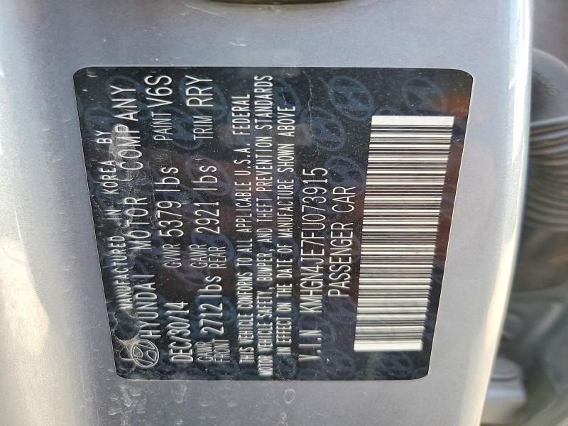 2015 Hyundai Genesis 3.8l