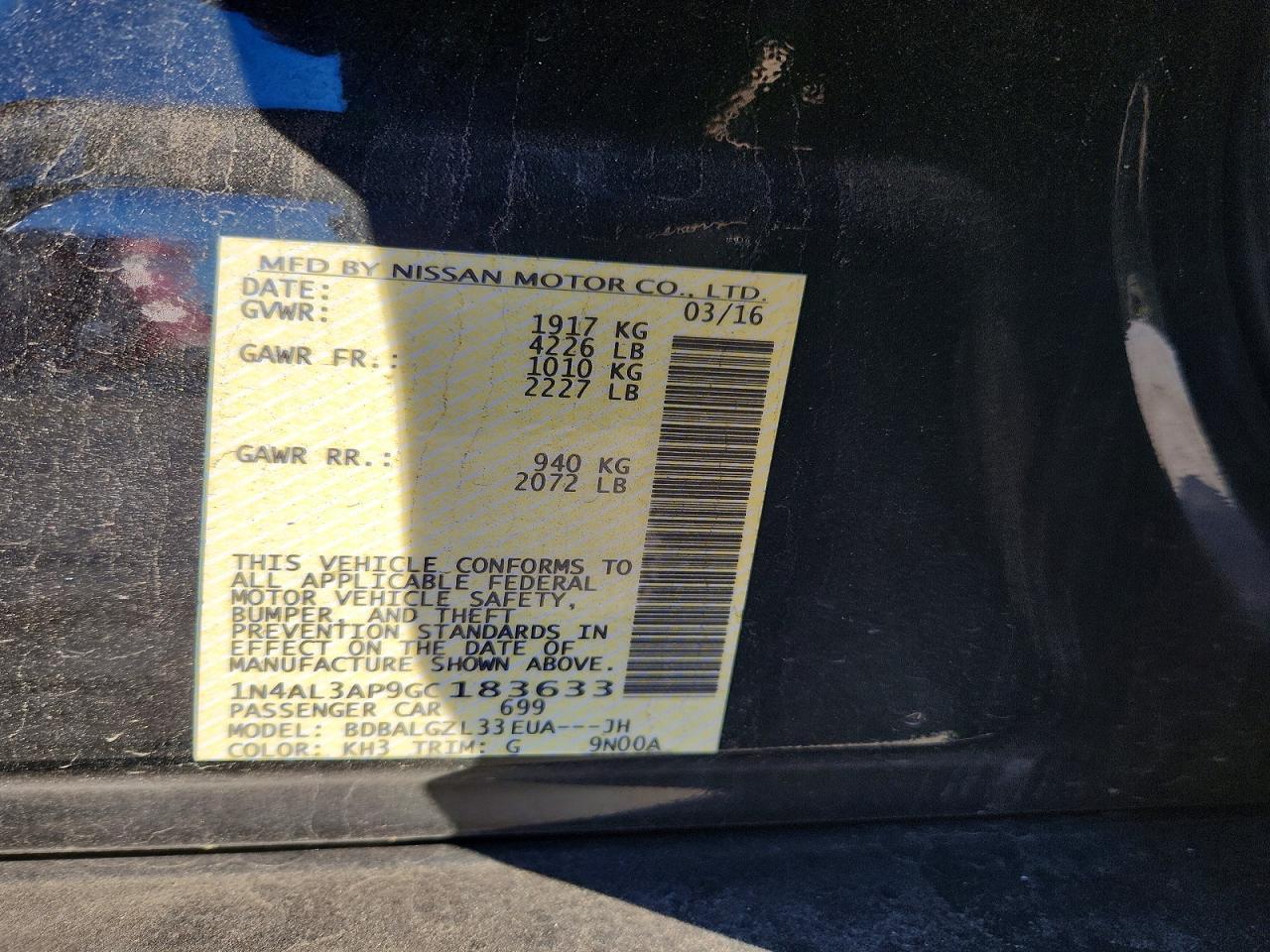 2016 Nissan Altima 2.5