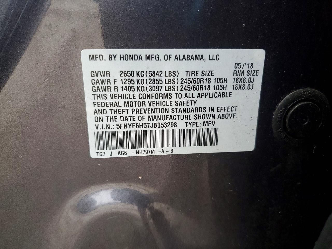 2018 Honda Pilot exl