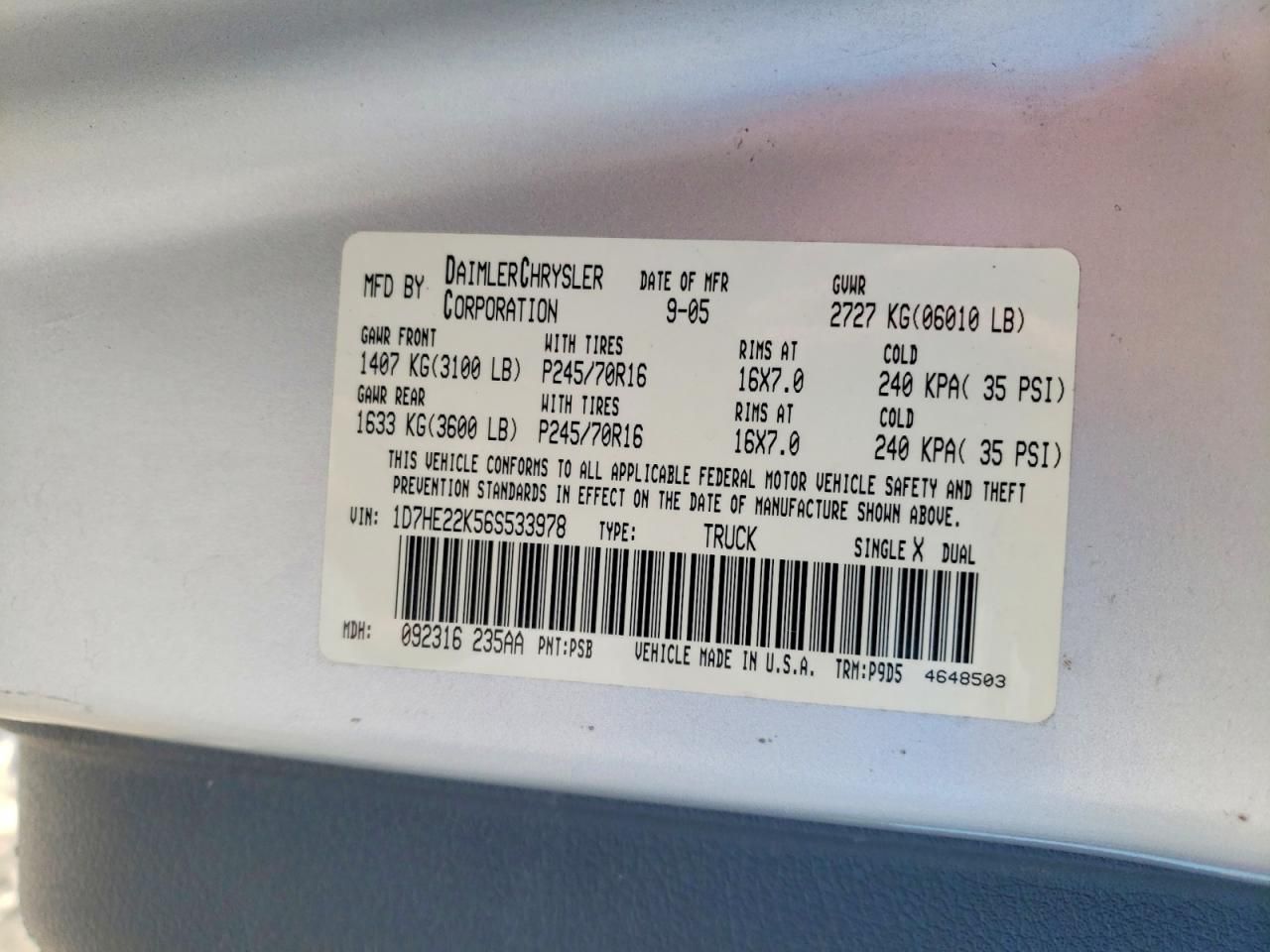 2006 Dodge Dakota st