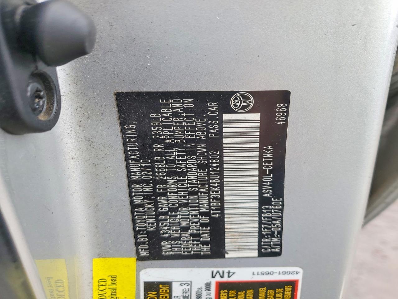 2011 Toyota Camry Base