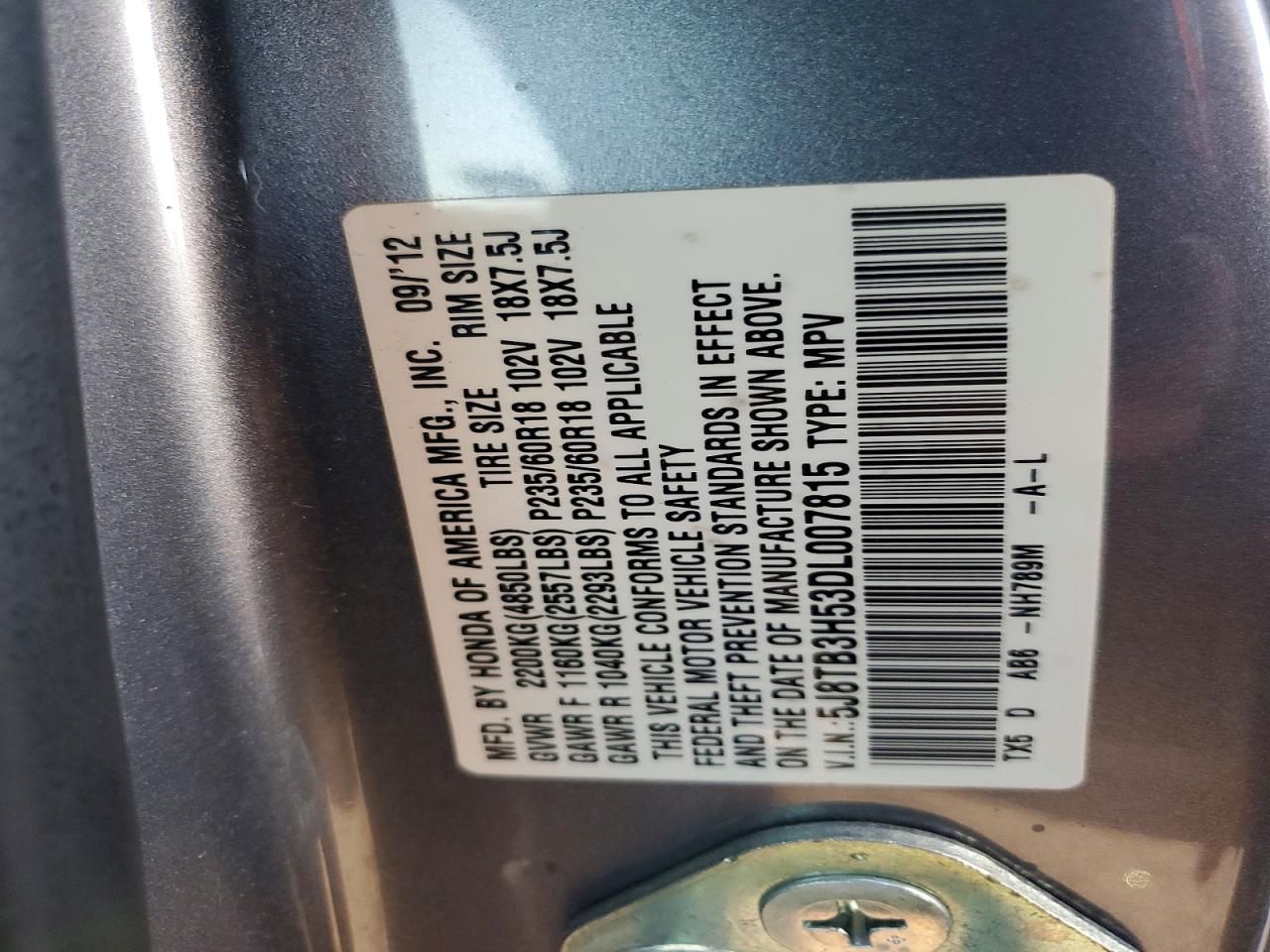 2013 Acura Rdx Technology