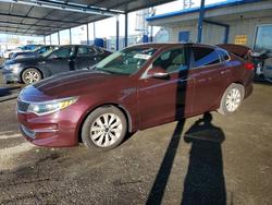 KIA Optima salvage cars for sale: 2016 KIA Optima lx