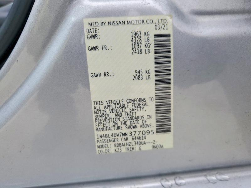 2021 Nissan Altima 2.5 sv