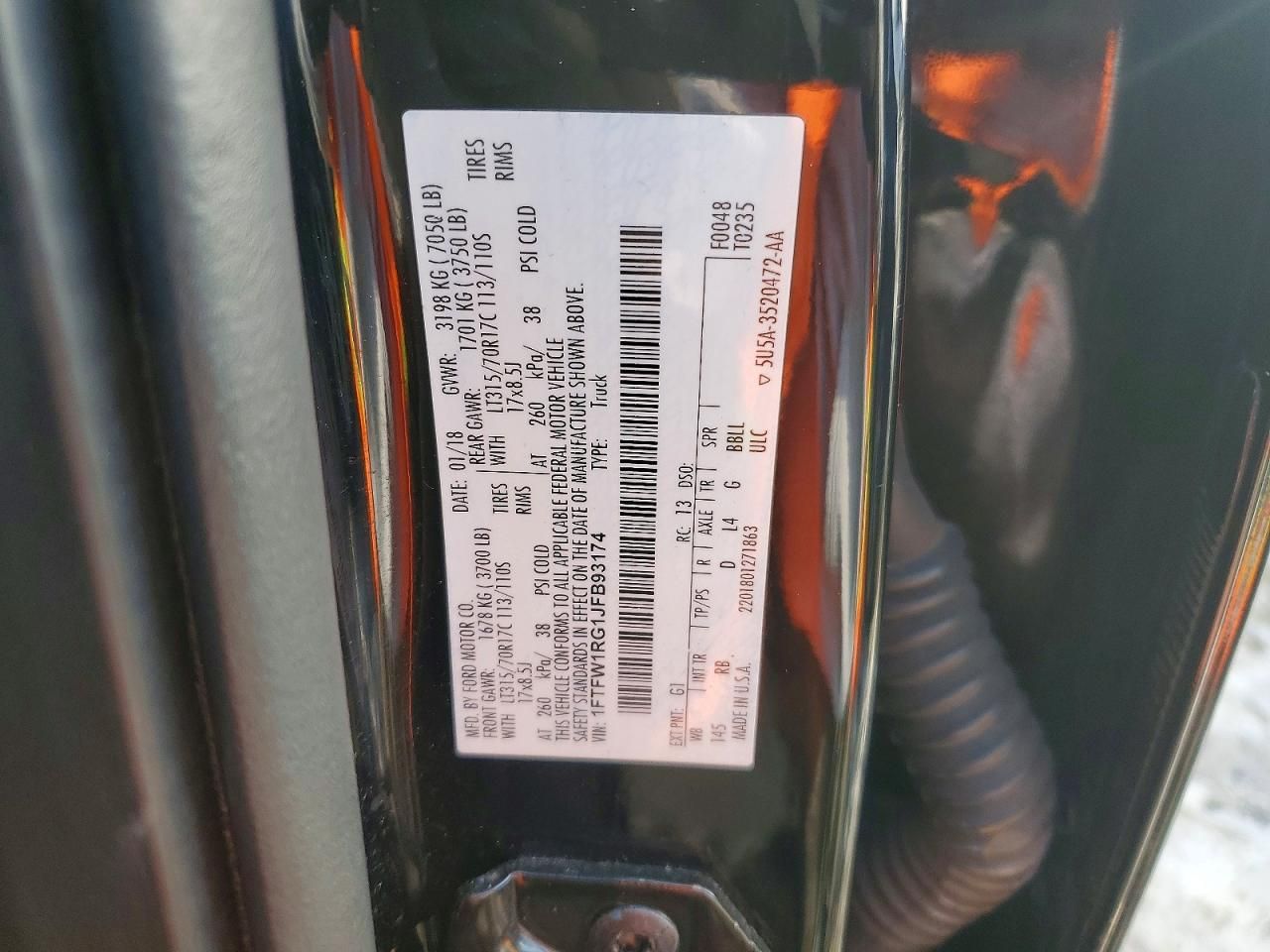 2018 Ford F150 Raptor