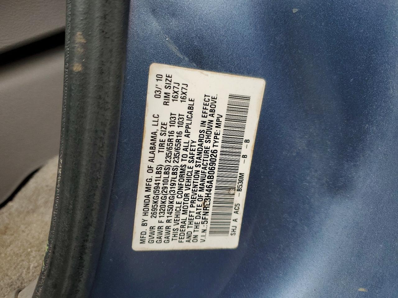 2010 Honda Odyssey ex