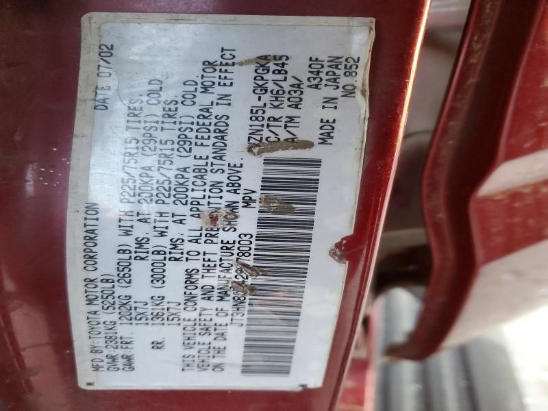 2002 Toyota 4runner SR5