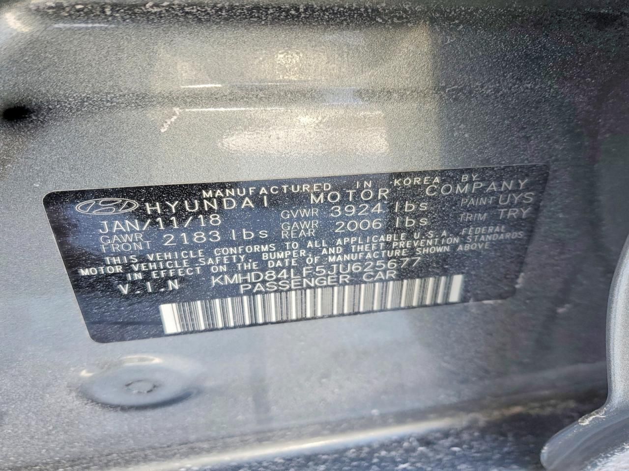 2018 Hyundai Elantra sel