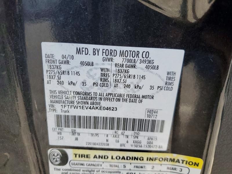 2010 Ford F150 Supercrew