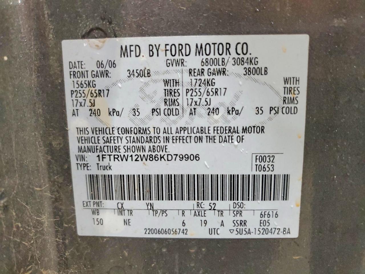 2006 Ford F150 Supercrew