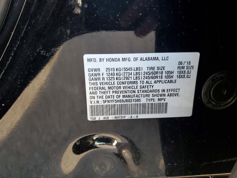 2018 Honda Pilot exl