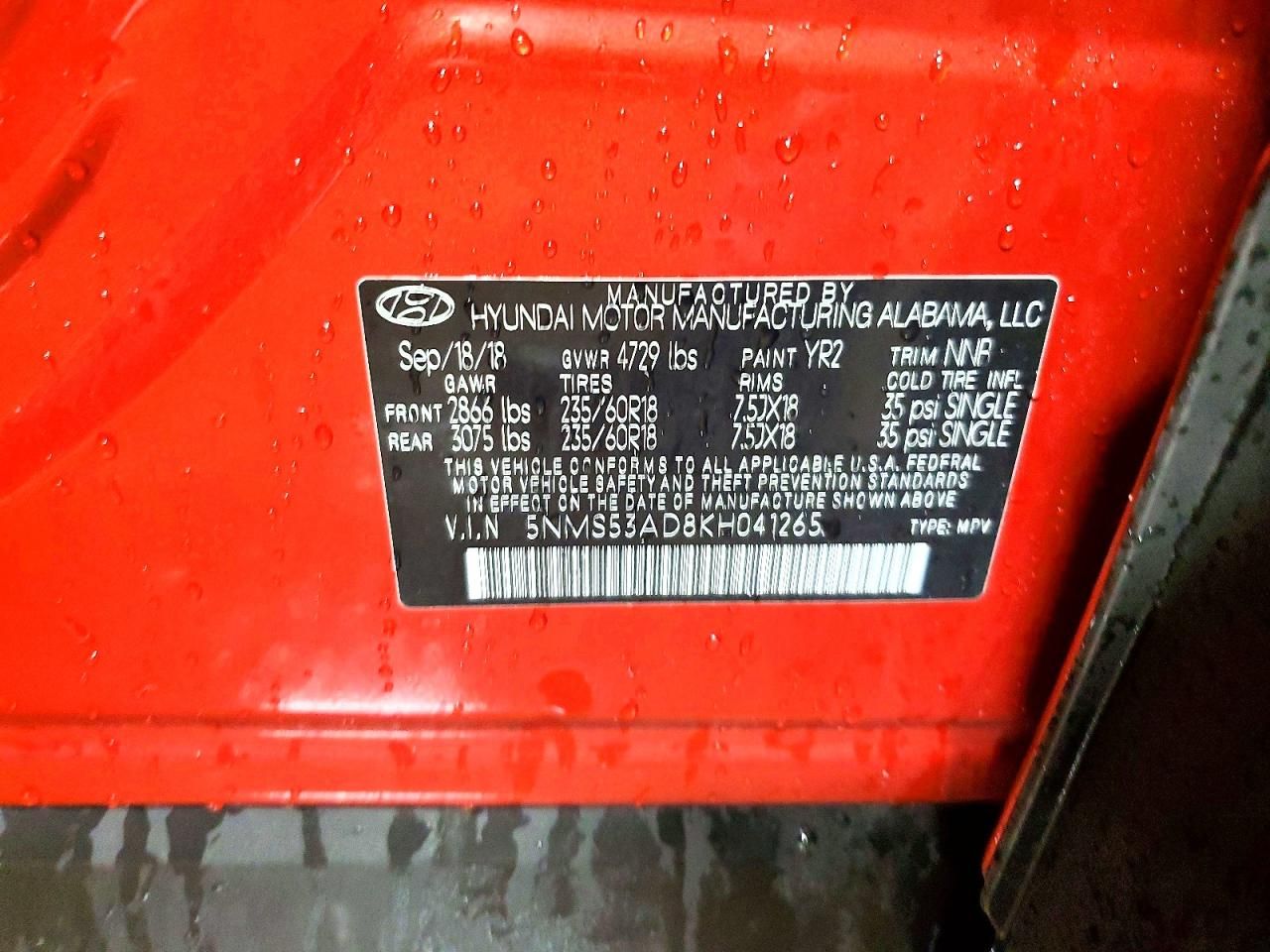 2019 Hyundai Santa fe Limited