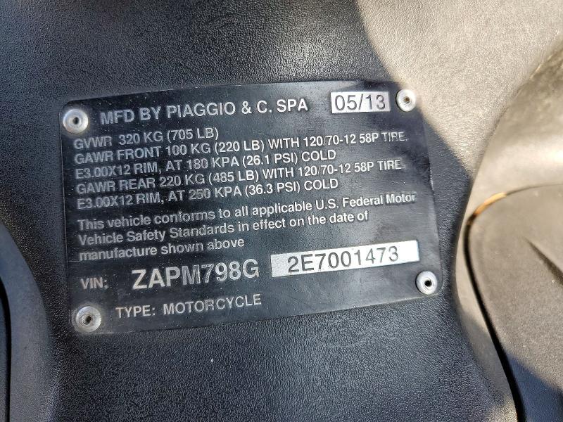 2014 Piaggio FLY 150