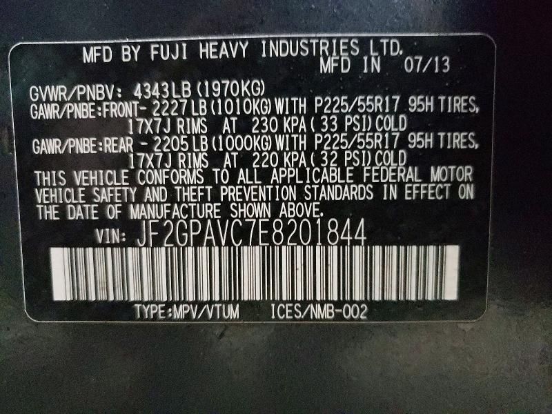 2014 Subaru Xv Crosstrek 2.0 Premium