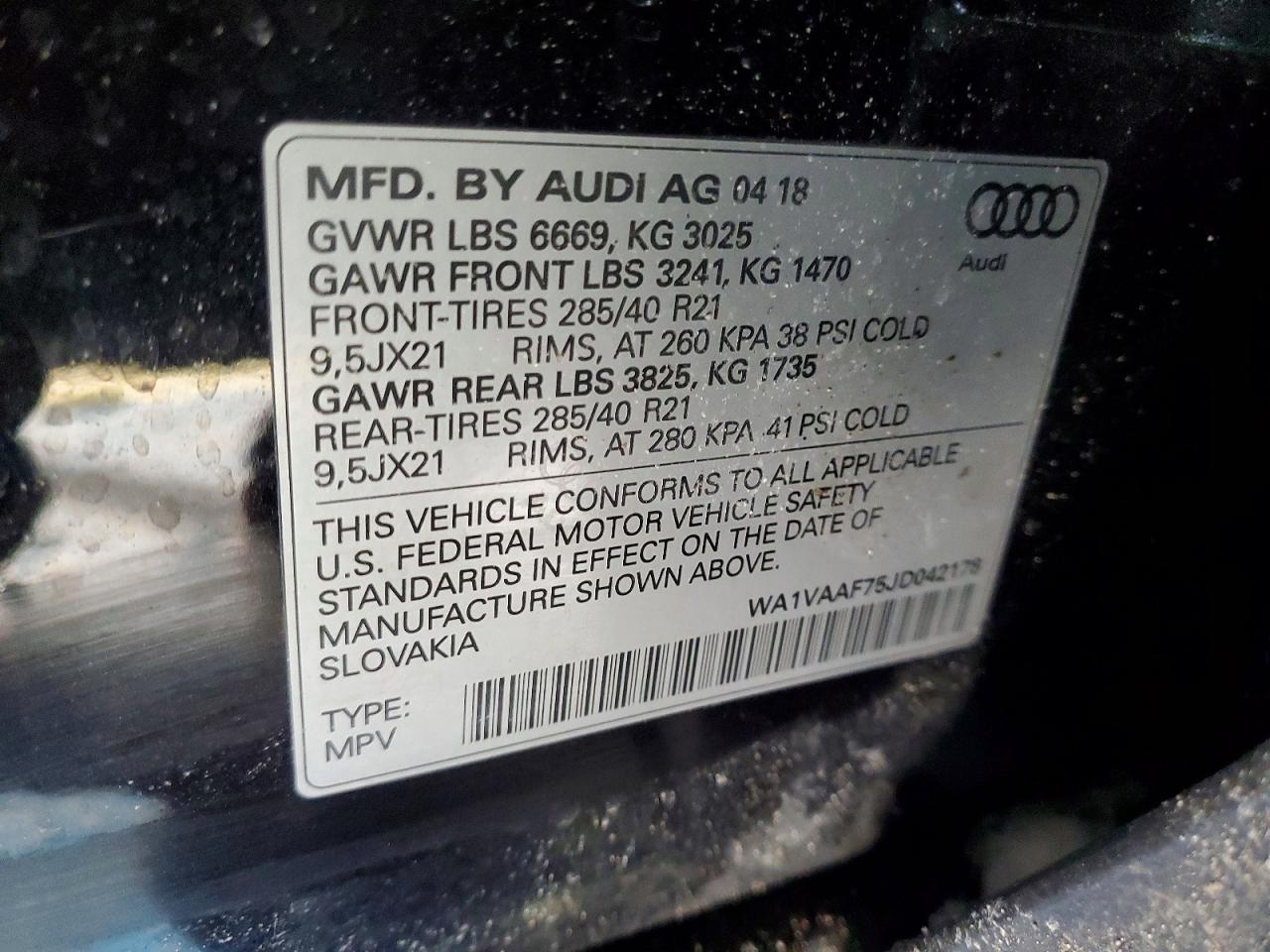 2018 Audi Q7 Prestige