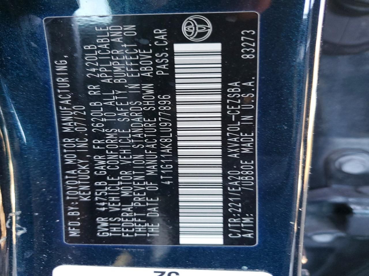 2020 Toyota Camry se