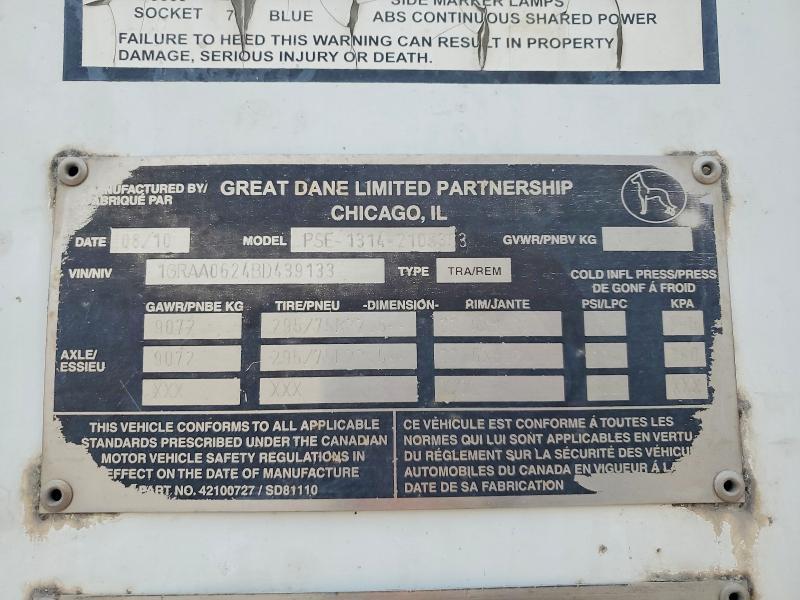 2011 Great Dane 2018 Great Dane Pse-1314-2105353 dry van Trailer