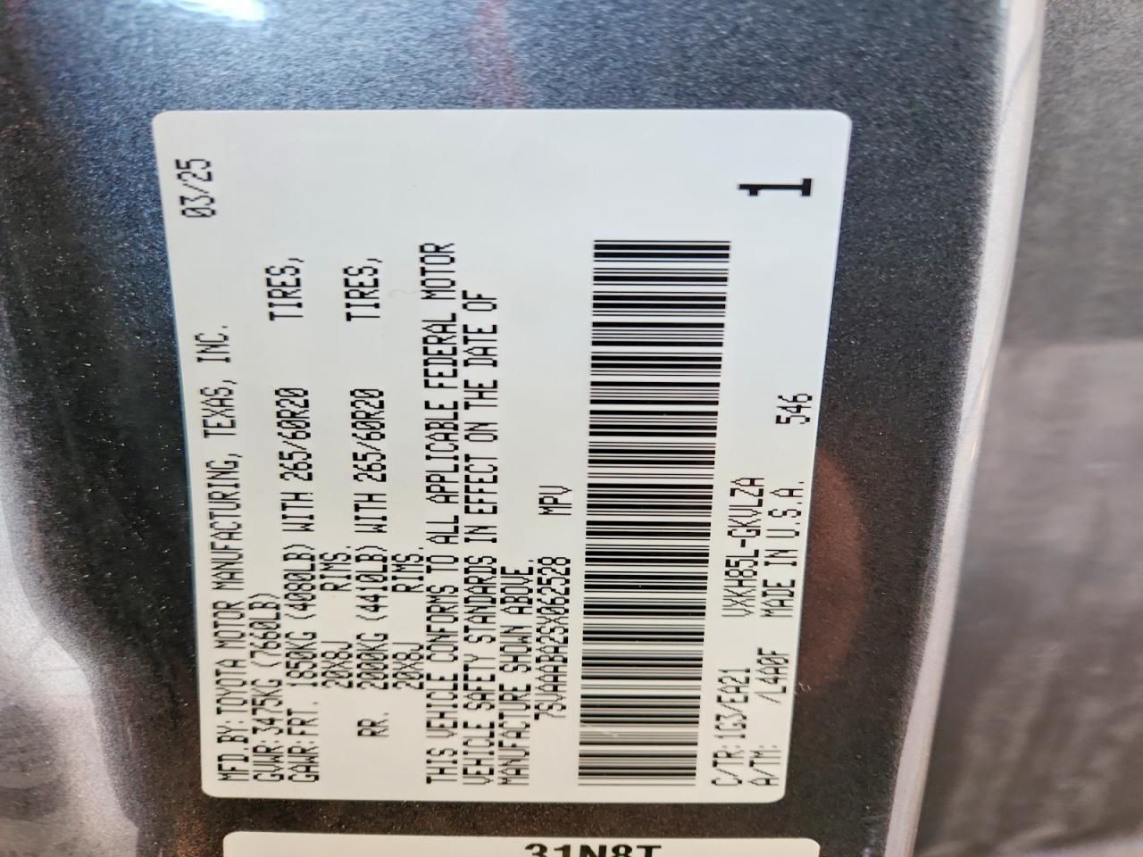 2025 Toyota Sequoia SR5