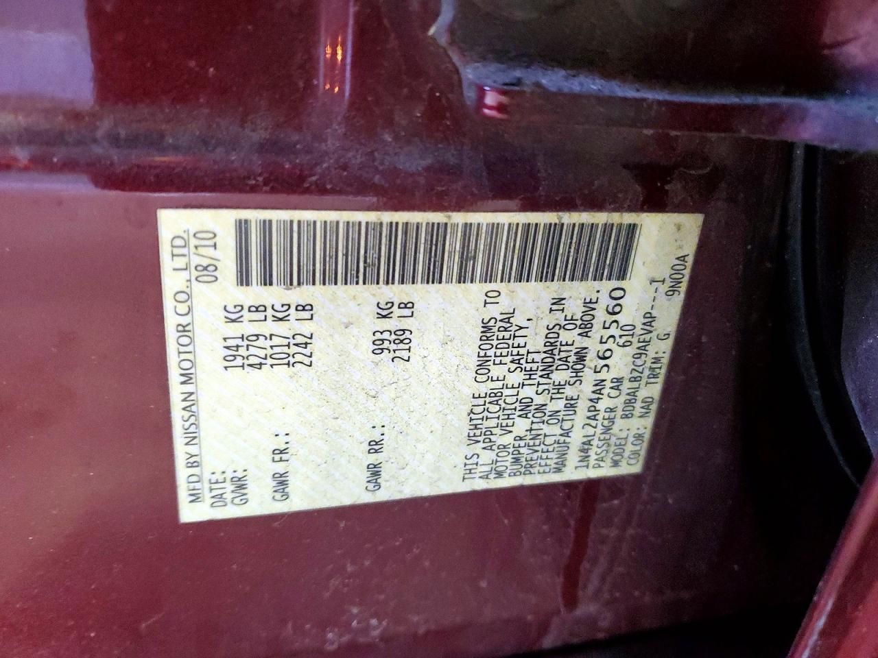 2010 Nissan Altima Base