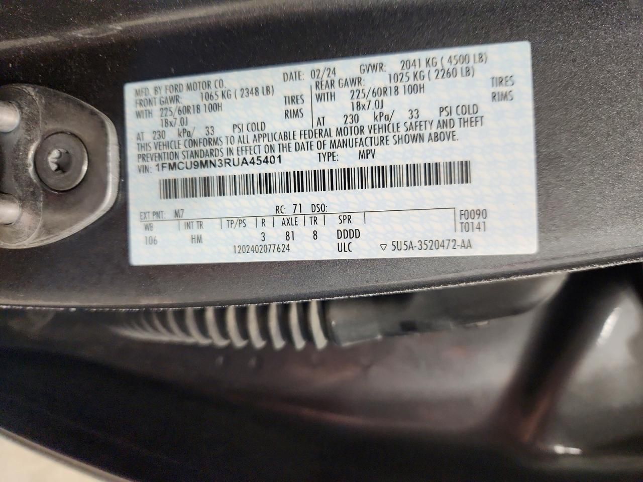 2024 Ford Escape st Line