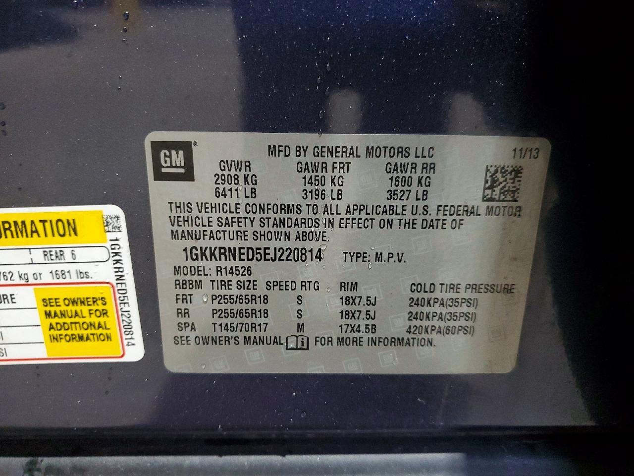 2014 GMC Acadia sle