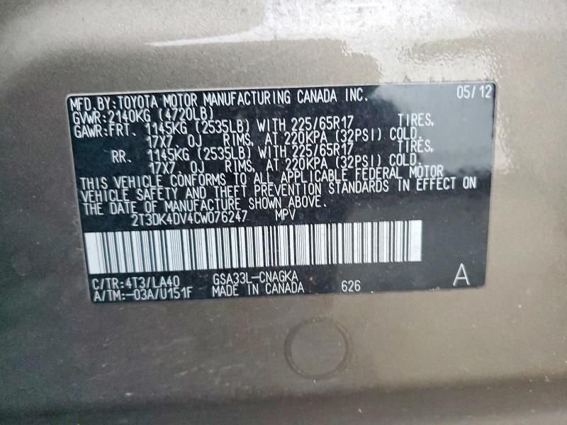 2012 Toyota Rav4 Limited