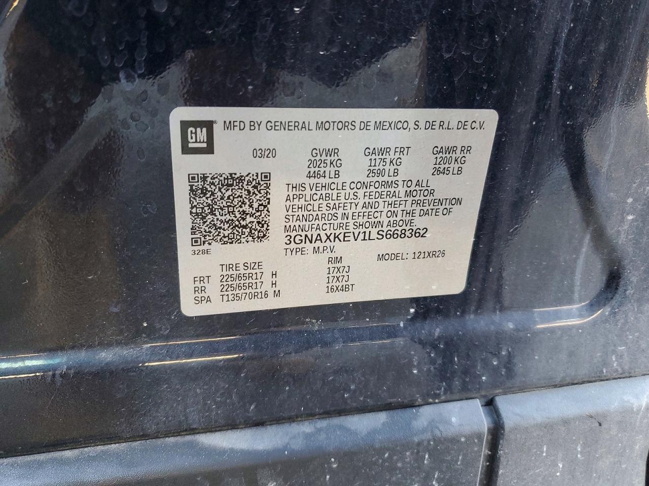 2020 Chevrolet Equinox lt