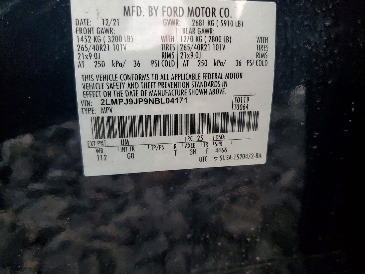 2022 Lincoln Nautilus Black Label