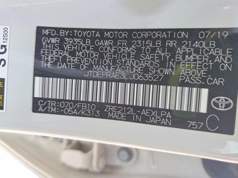 2020 Toyota Corolla le