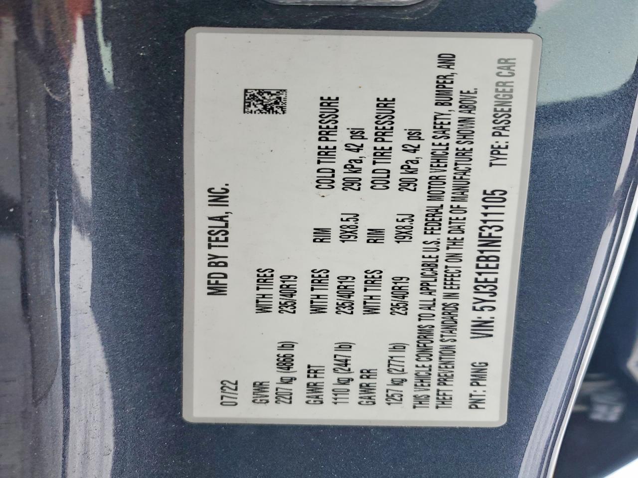 2022 Tesla Model 3