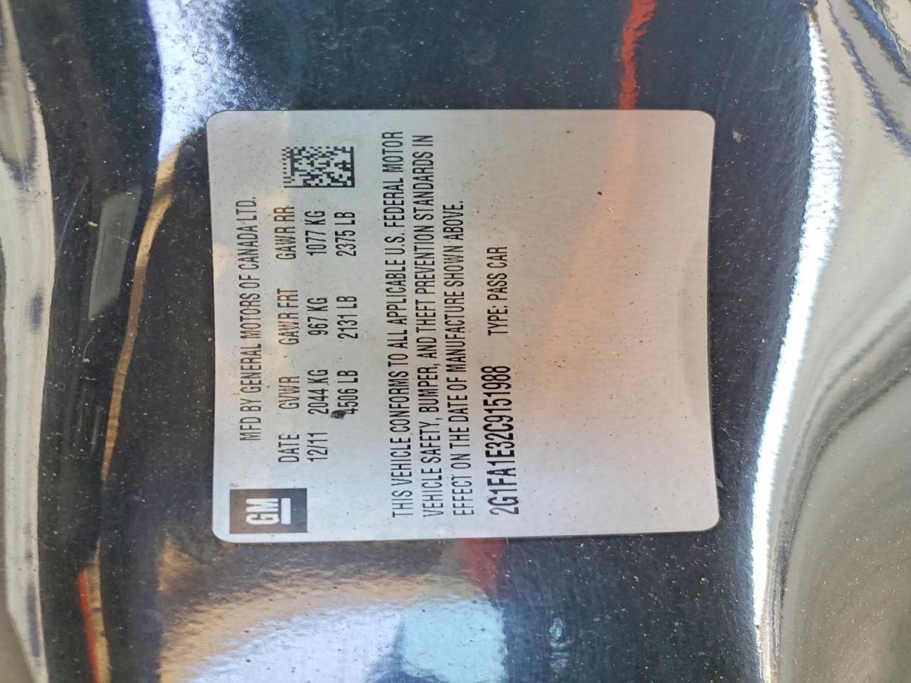 2012 Chevrolet Camaro ls