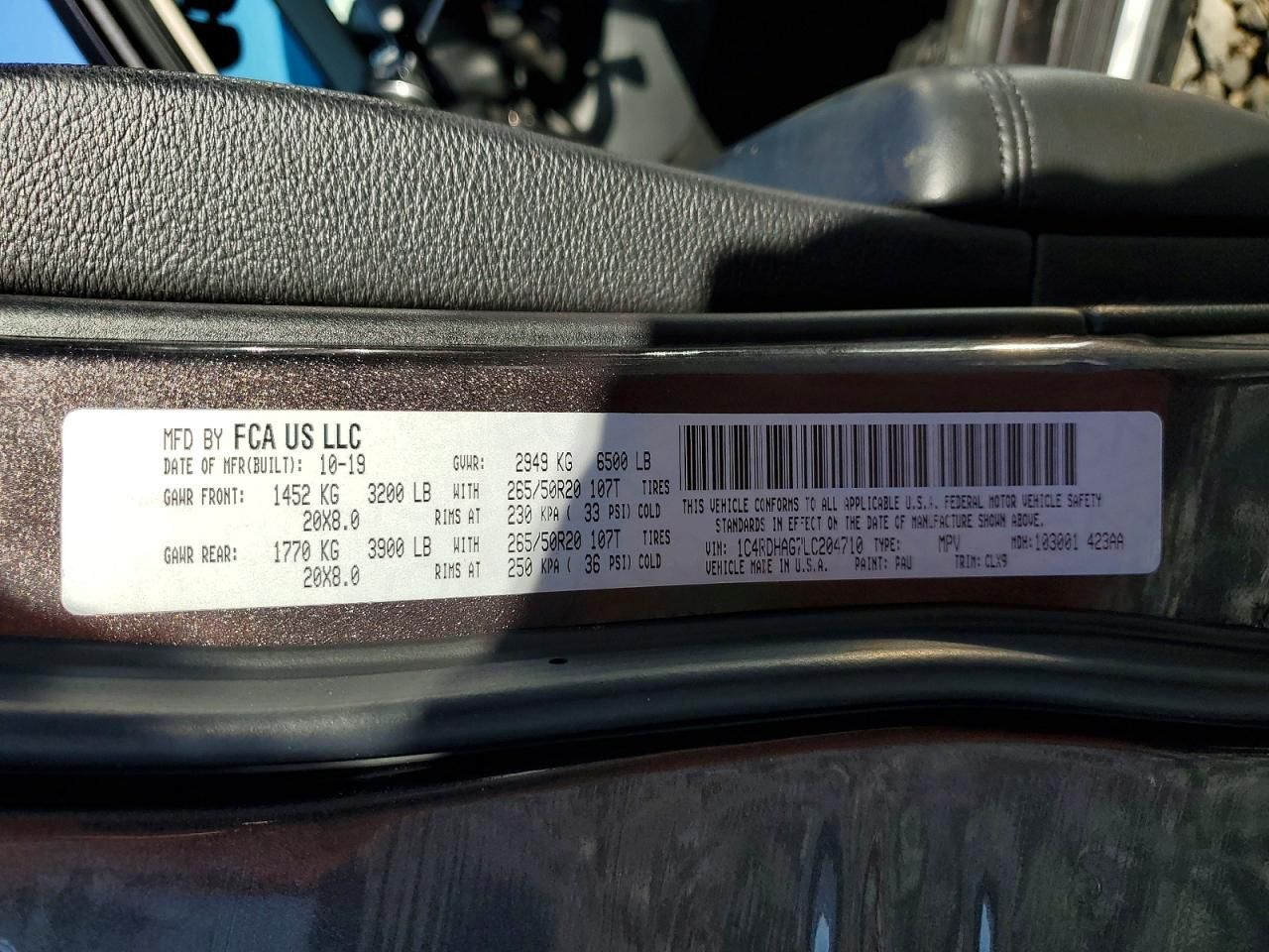 2020 Dodge Durango sxt