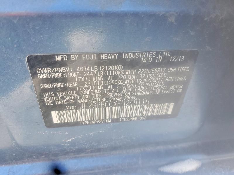 2014 Subaru Xv Crosstrek 2.0i Hybrid