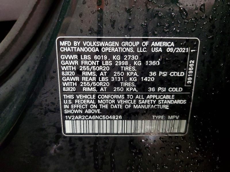 2022 Volkswagen Atlas sel R-line