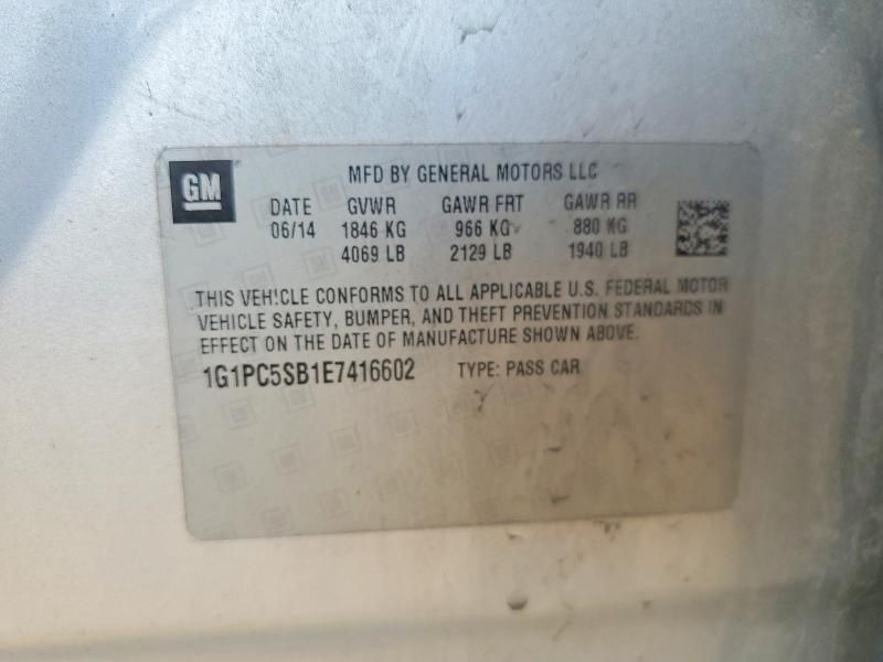 2014 Chevrolet Cruze lt