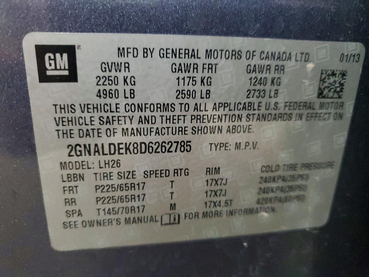 2013 Chevrolet Equinox lt