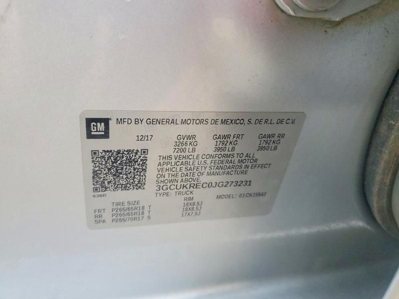 2018 Chevrolet Silverado K1500 lt