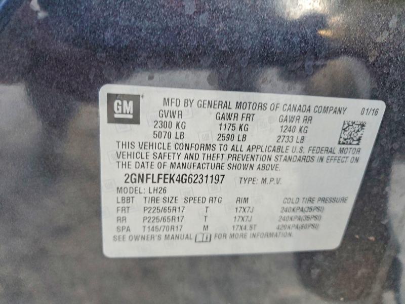 2016 Chevrolet Equinox lt