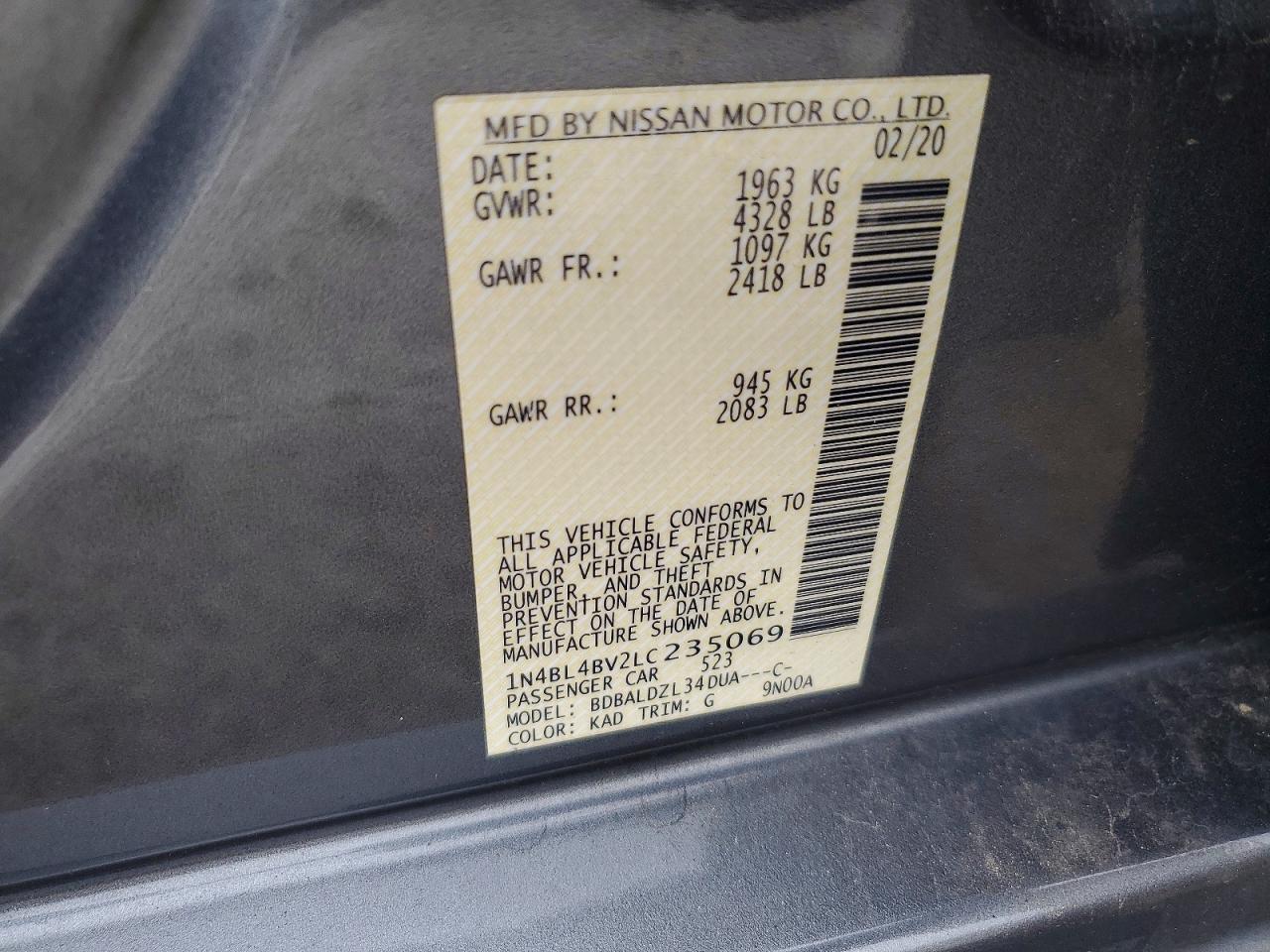 2020 Niss Altima