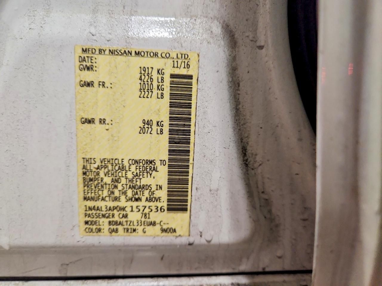 2017 Nissan Altima 2.5