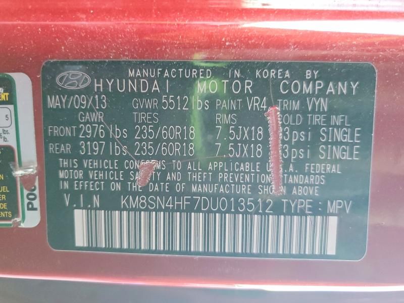 2013 Hyundai Santa fe gls