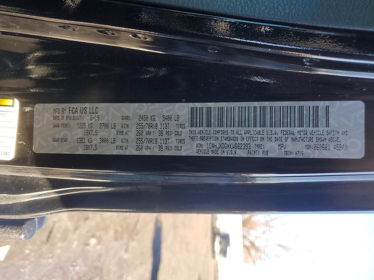 2019 Jeep Wrangler Unlimited Sport