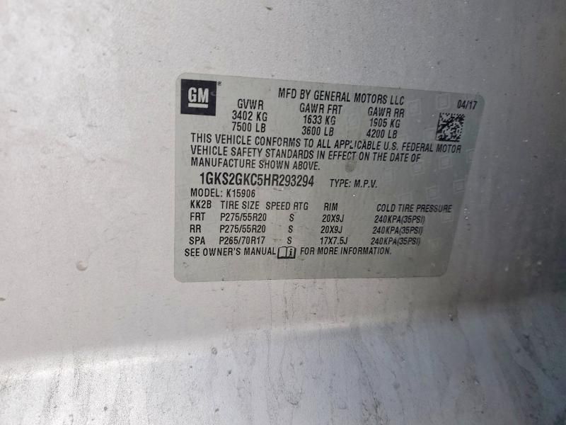 2017 GMC Yukon xl K1500 slt