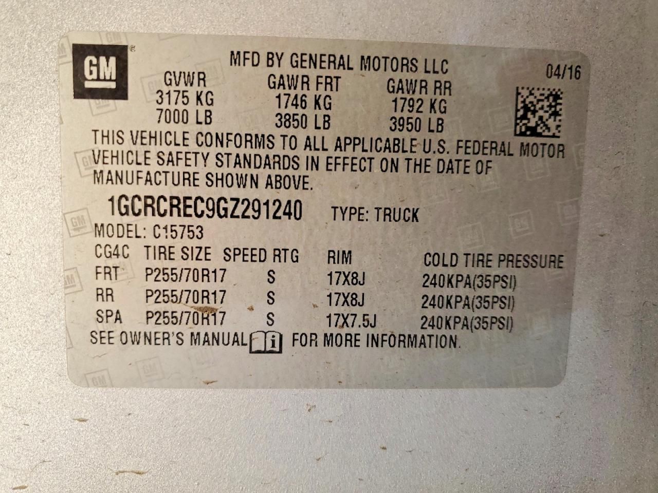 2016 Chevrolet Silverado C1500 LT