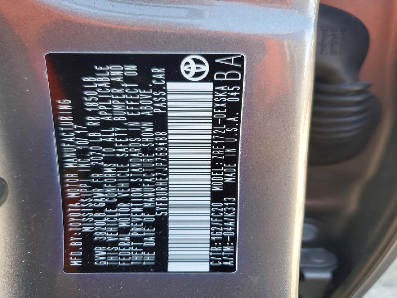 2018 Toyota Corolla l